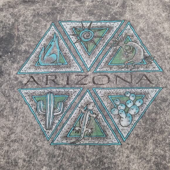 Vintage Native-American Arizona Shirt Women L/XL 23x25 Baggy - Picture 12 of 13